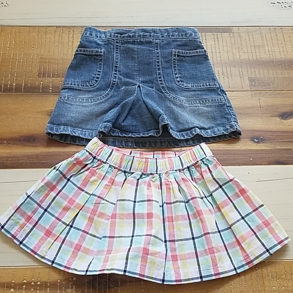 Other - New plaid skirt + jean skort bundle